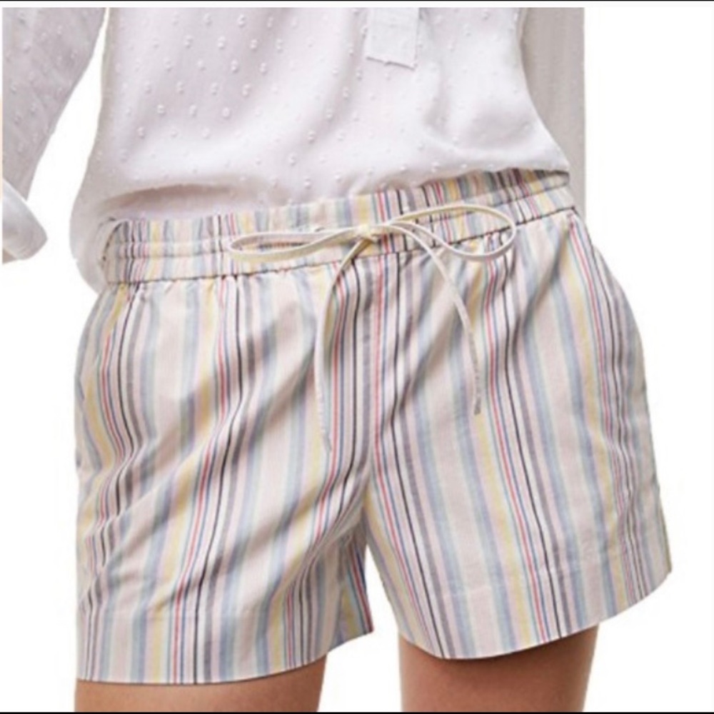Loft Striped Drawstring Shorts